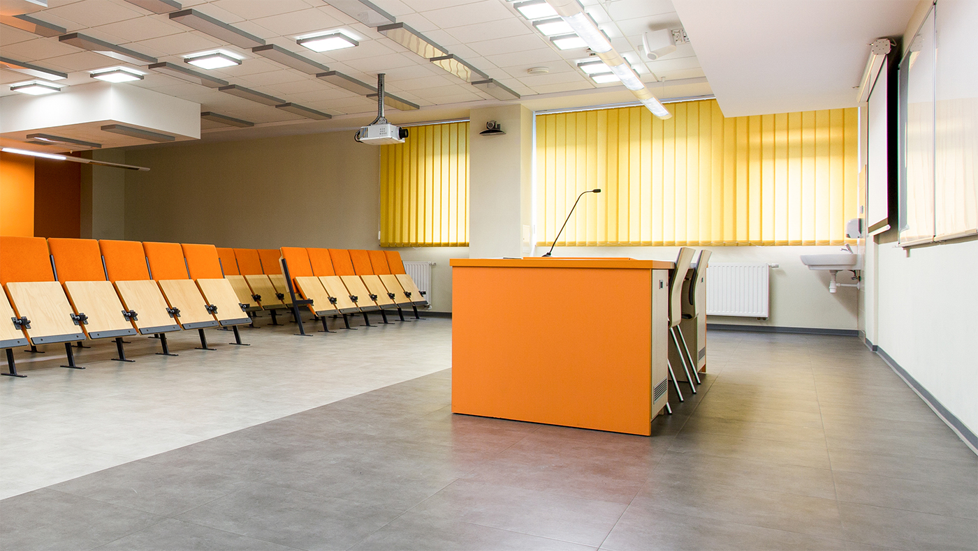 empty college lecture hall